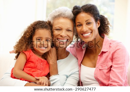 Mother,daughter and granddaughter