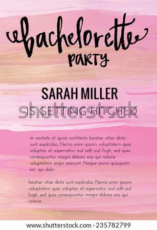 bachelorette invitations template