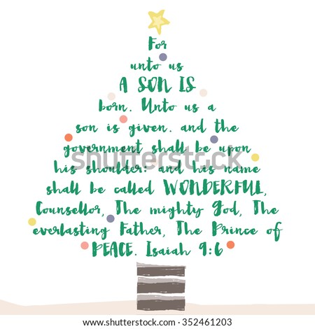 Christmas Tree Bible Verse Religious Christian Stock Illustration 352461203 - Shutterstock