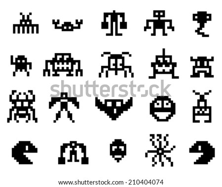 Pixel Icons Stock Images, Royalty-Free Images & Vectors | Shutterstock