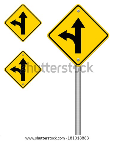 Two-way Traffic Straight Ahead Road Sign Stock Images, Royalty-Free ...