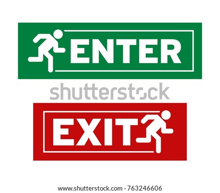 Enter Exit Symbol Stock Vector 763246606 - Shutterstock