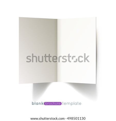 white 2 page brochure mockup template stock vector 498501130