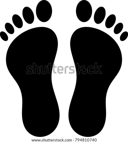 Human Footprint Icon Foot Imprint Vector Stock Vector 794810740 ...