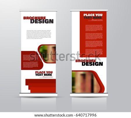 Roll Vertical Banner Template Stand Panel Stock Vector 640717996 Shutterstock Exhibition Panel Design Template