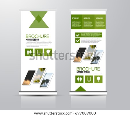 Roll Vertical Banner Template Stand Panel 스톡 벡터 697009000 Shutterstock Exhibition Panel Design Template