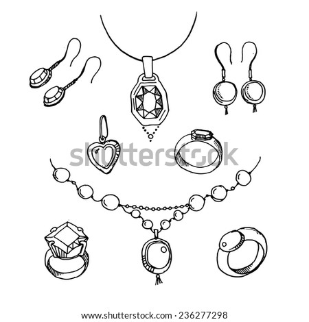 Fashion Jewelry Vector Set Collection Symbols Stock Vector 538645804 ...