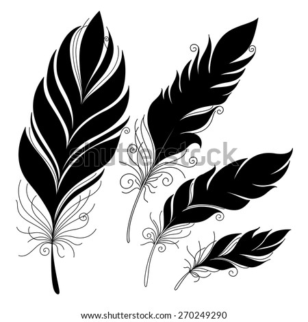 Download Peerless Decorative Feather Vector Patterned Design Stock ...