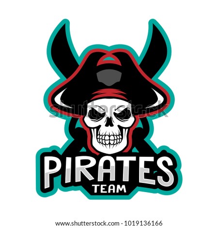 Pirates Team Logo Template Stock Vector 1019136166 - Shutterstock
