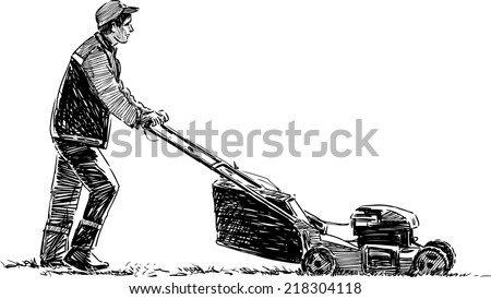 Lawn Mower Silhouette Stock Images, Royalty-Free Images & Vectors