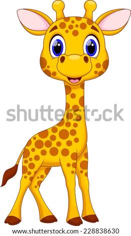 Cute Giraffe Cartoon Stock Vector 228838630 - Shutterstock