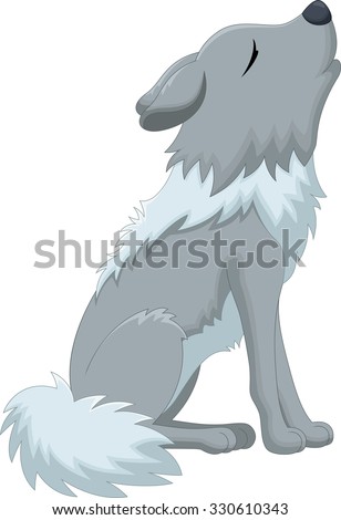 Wolf Howling Cartoon 스톡 벡터 330610343 - Shutterstock