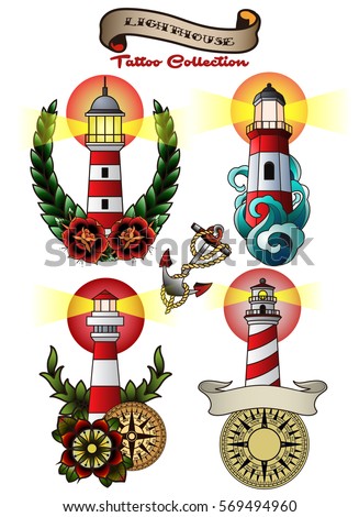 lighthouse tattoo stock images royalty free images lighthouse tattoo stock images royalty free images