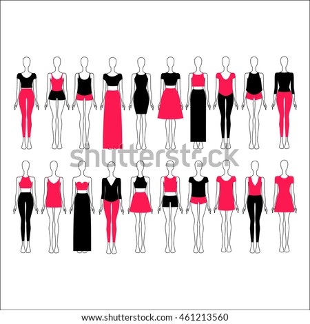 Vector Illustration Woman Sexy Legs Bags Stock Vector 7457329