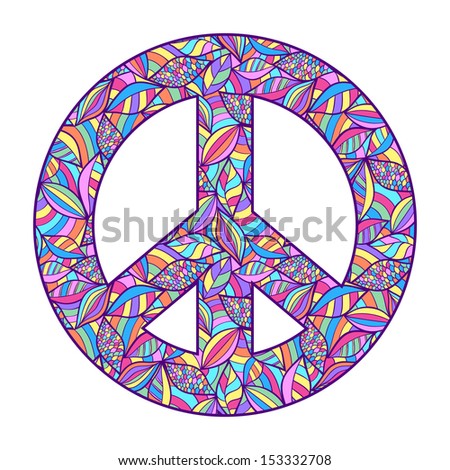 Sketchy Doodle Peace Sign Vector Illustration Stock Vector 35140690 ...