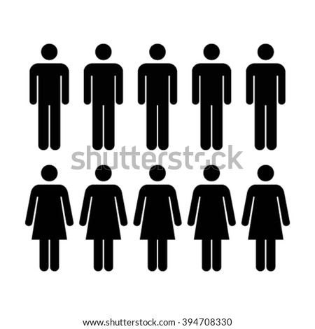 People Icon Men Women Vector Stock Vector 394708330 - Shutterstock