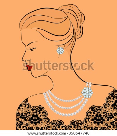 https://thumb1.shutterstock.com/display_pic_with_logo/1898231/350547740/stock-vector-outline-sketch-of-elegant-woman-with-pearl-jewelry-the-ocher-background-350547740.jpg