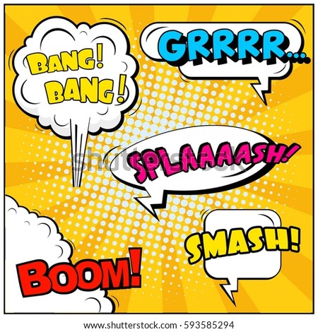 Comic Template Vector Stock Vector 154535030 - Shutterstock