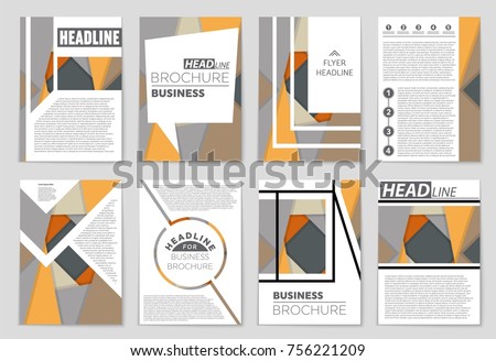 Abstract Vector Layout Background Set Art Stock Vector 