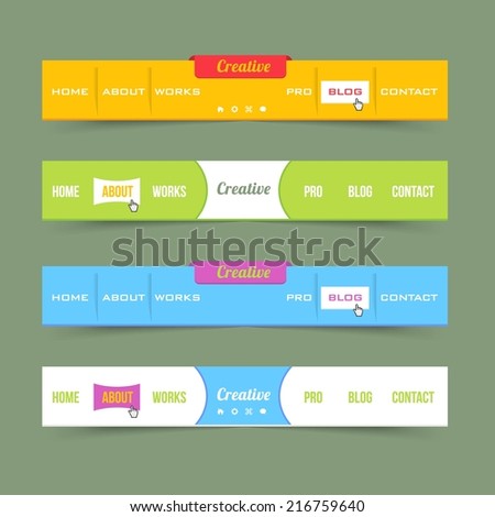 website menu design