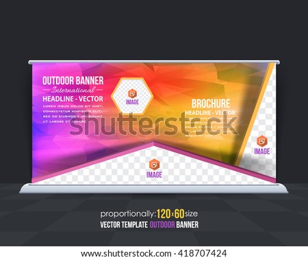 Polygonal Outdoor Banner Vector Background Advertising 