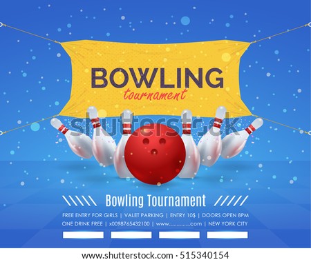 Bowling Poster Vector Background Bowl Event Info Postcard Design And Sports Ad Web Banner Or Bowling Poster Vector Background Bowl Event Info Postcard Design And Sports Ad Web Banner Or