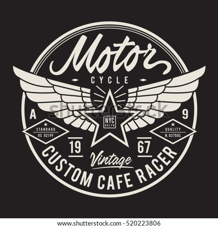 Download Motorcycle Typography Tshirt Graphics Vectors Stock Vector ...