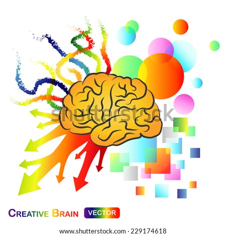 Vector Creativity Concept Brain Illustration Stock Vector 99685238 ...