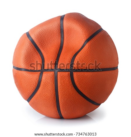 Deflated Basketball Ball Isolated On White Stock Photo 734763013 ...