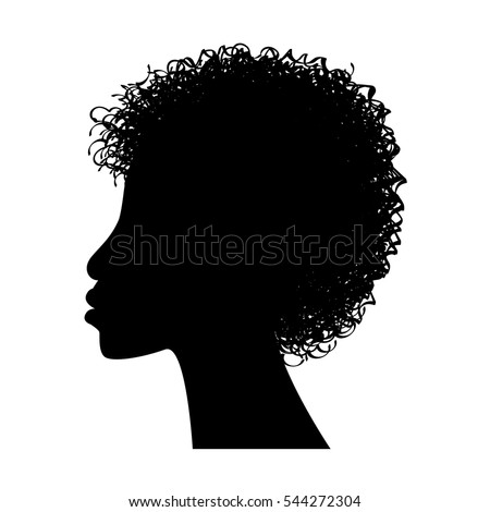 Silhouette Black Woman Afro Hairstyle 2 Stock Vector 174520091 ...