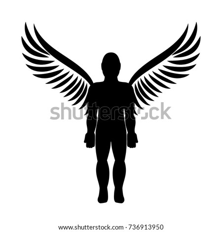 Dark Angel Vector Silhouette Stock Vector 37691353 - Shutterstock