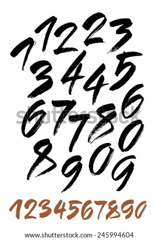 Calligraphy Numbers Stock Images, Royalty-Free Images & Vectors ...