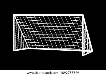 soccer goal flat icon vector on stock vector 1092755399 shutterstock