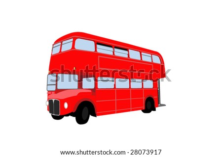 Double Decker Bus Cartoon Stock Vector 179051390 - Shutterstock