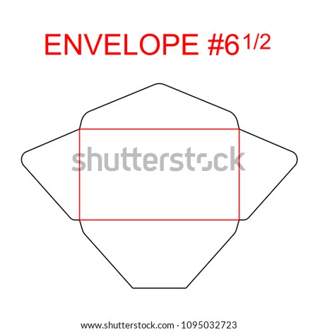 envelope 6 12 die cut template stock photo photo vector american envelope format