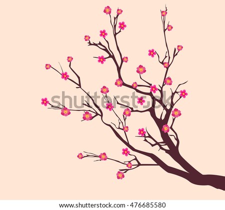 new year blossom tree vector beautiful cherry tree illustration stock vector 593780477 new year blossom tree vector beautiful cherry tree illustration stock vector 593780477