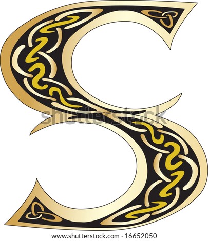 Decorative Alphabet Letter A Celtic Stock Vectors & Vector Clip Art ...