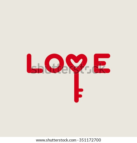 Love Icon Key Word Logo Isolated Love Icon Key Word Logo Isolated