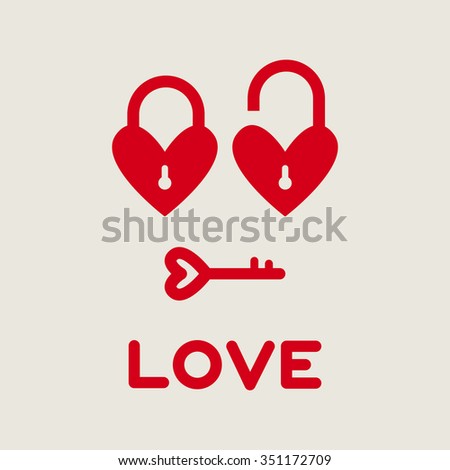 Two Heart Padlocks Close And Open Love Key Word Key Love Love Two Heart Padlocks Close And Open Love Key Word Key Love Love