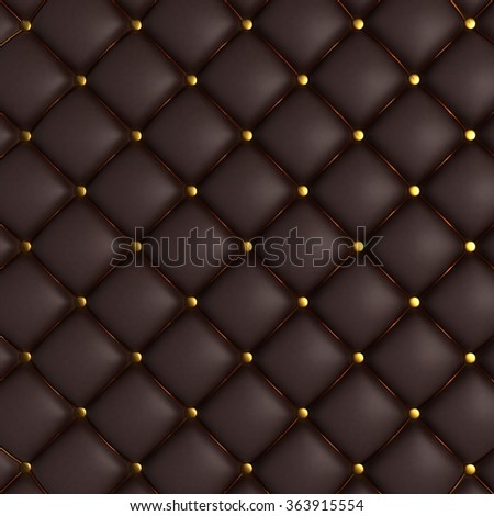 Black Leather Pattern Golden Wire Diamonds Stock Photo 