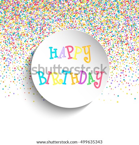 Colourful Happy Birthday Background Design