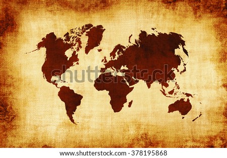 Classic Vintage World Map Stock Illustration 66285937 - Shutterstock