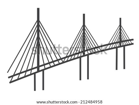 Illustration Famous Fremont Bridge Portland Oregon Stock Vector ...