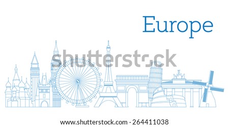 London Skyline Abstract Vector Illustration Stock Vector 229458259 