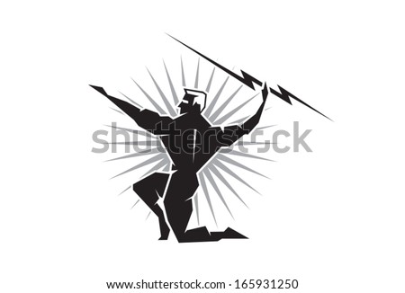 Zeus Throwing A Bolt Of Lightning Zeus Throwing A Bolt Of Lightning