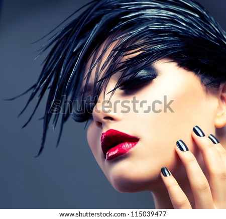 Thời trang Girl Chân dung nghệ thuật. Punk Phong cách