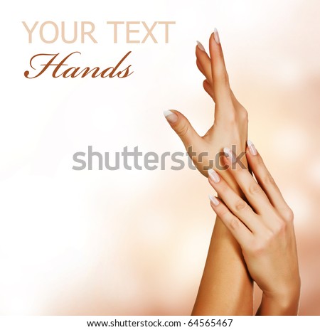 Beautiful Female Hands.Manicure concept