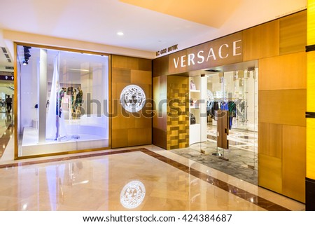KUALA LUMPUR, MALAYSIA, May 20, 2016: The Versace outlet in KLCC, Kuala Lumpur. Versace is an Italian fashion company and trade name founded by Gianni Versace in 1978.