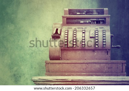 Antique style cash register
