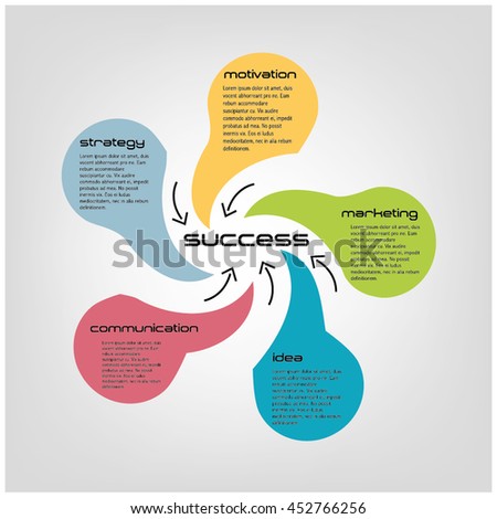 vector watercolor circle infographic template diagram stock vector